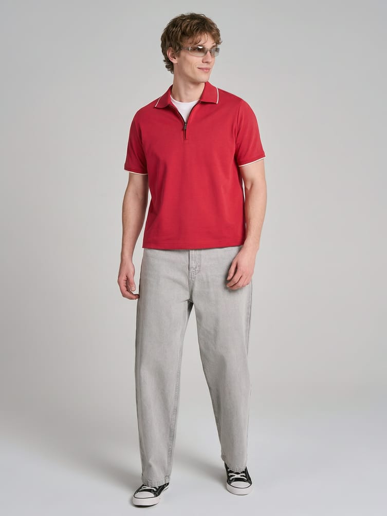 Поло хлопковое с коротким рукавом