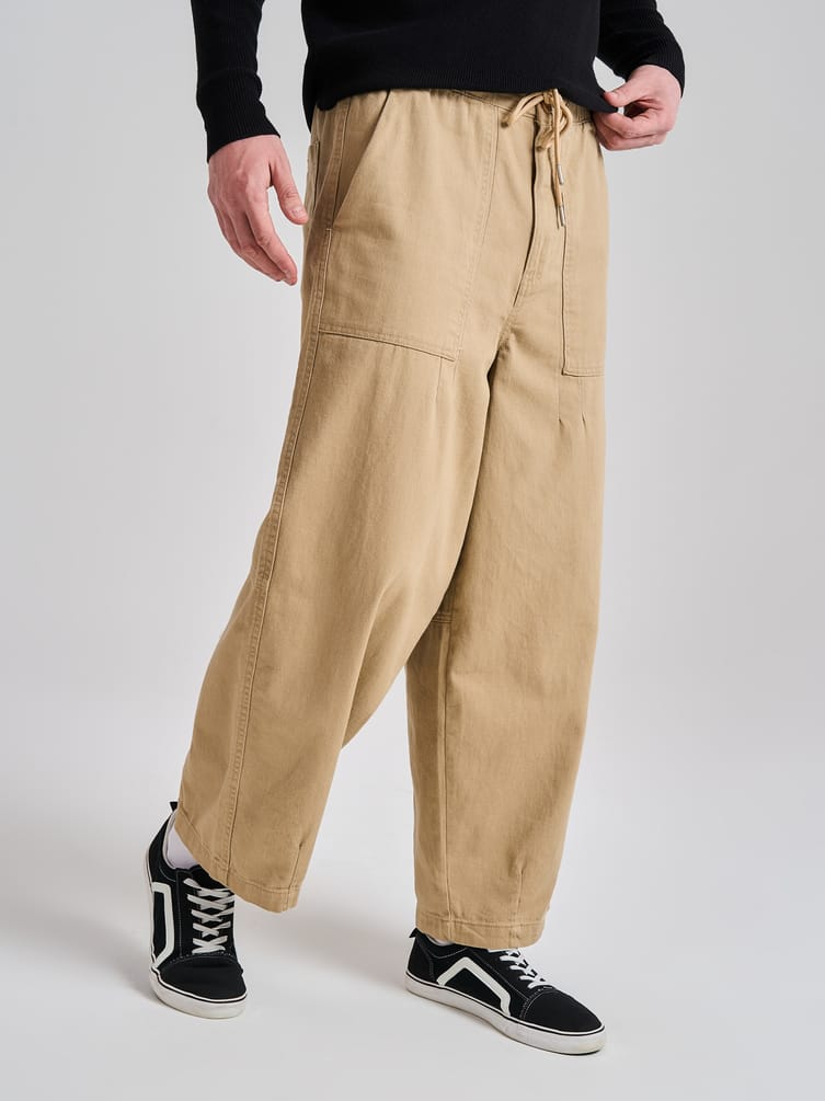 Брюки летние широкие на резинке