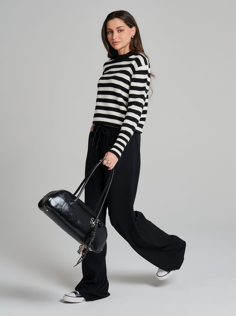 Джемпер трикотажный в полоску