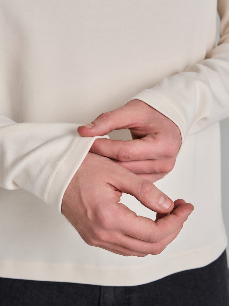 Лонгслив из хлопка с пуговицами