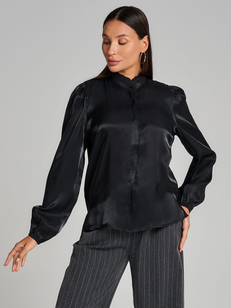 Блузка винтажная с рюшами