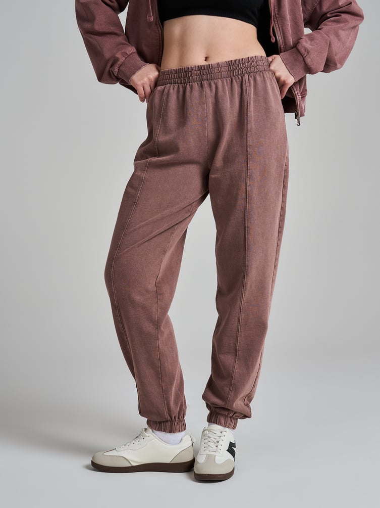 Брюки джоггеры с вареным эффектом