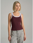 Майка на широких бретелях в рубчик