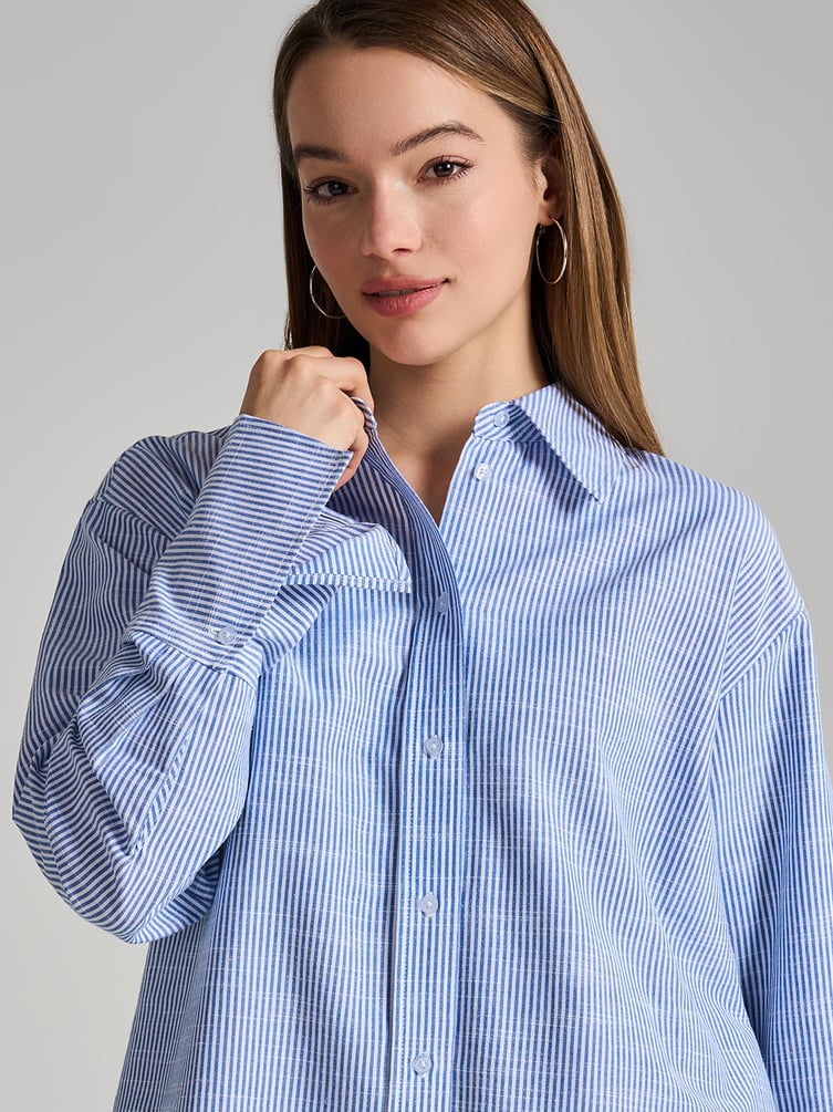 Рубашка оверсайз в полоску