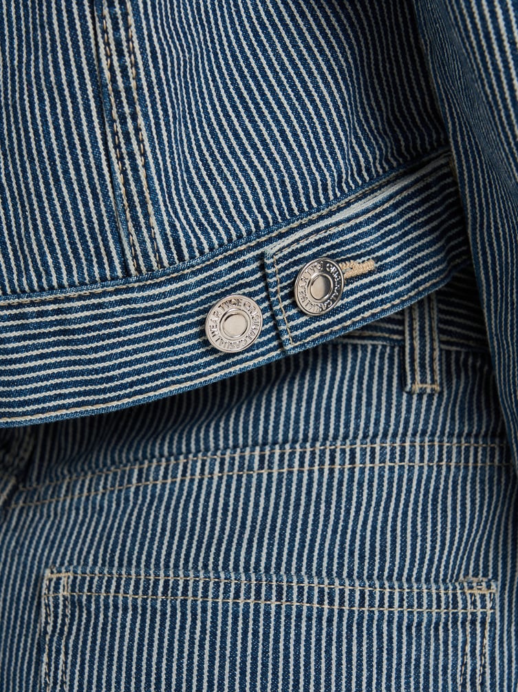 Куртка джинсовая в полоску