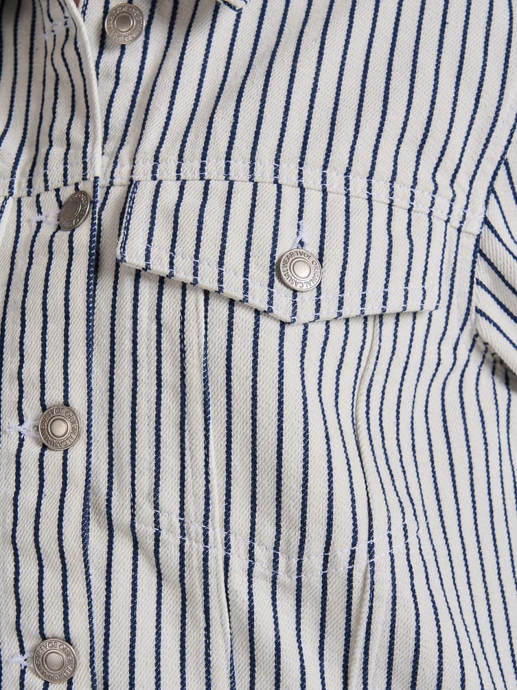 Куртка джинсовая в полоску