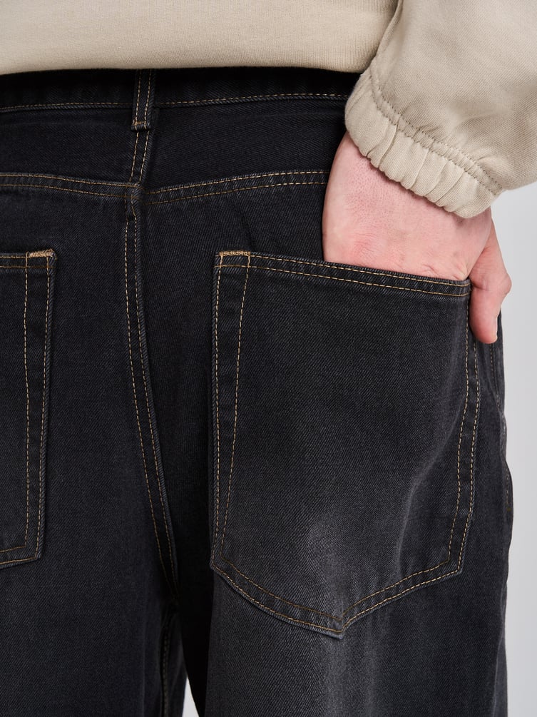 Джинсы широкие багги