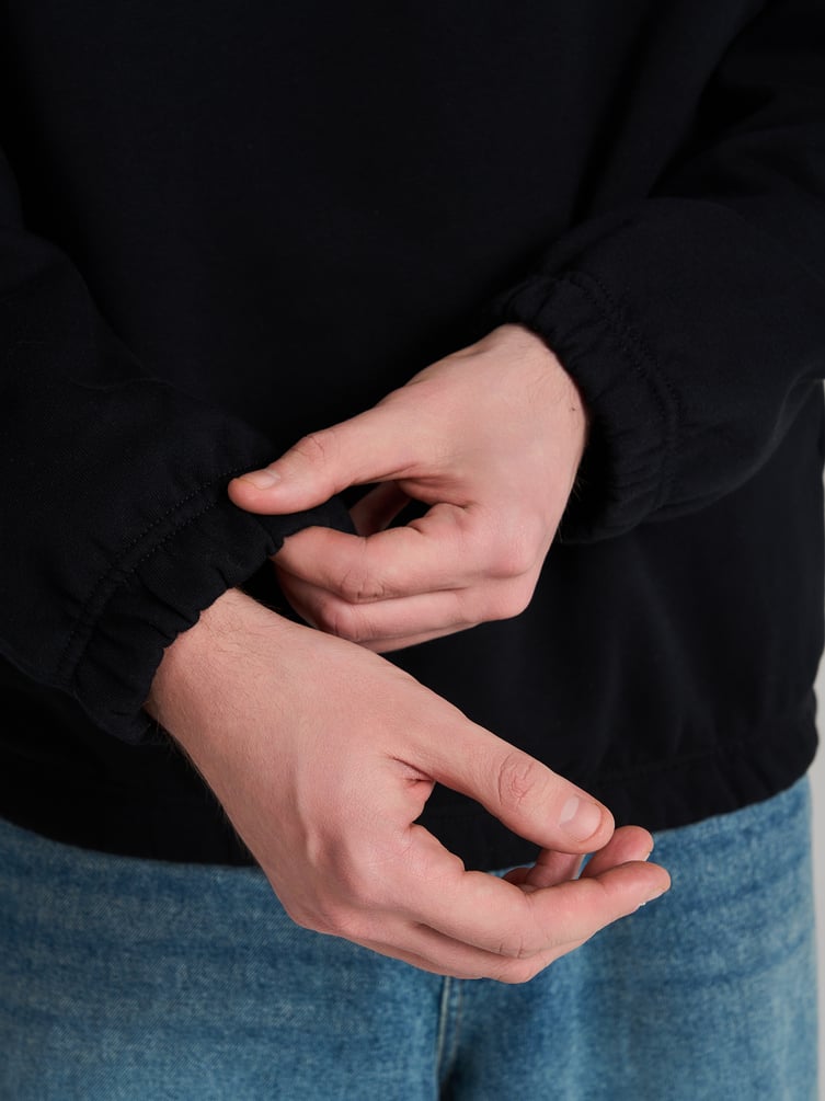 Утепленная толстовка с высоким горлом и начесом