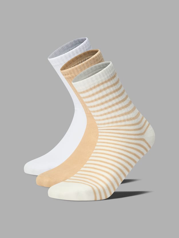 Носки - 3 пары с принтом медведя и в полоску