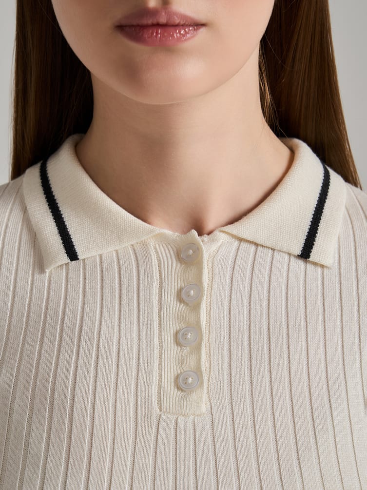 Джемпер-поло с коротким рукавом