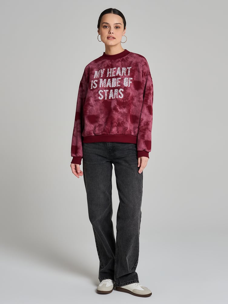 Свитшот тай-дай с надписью