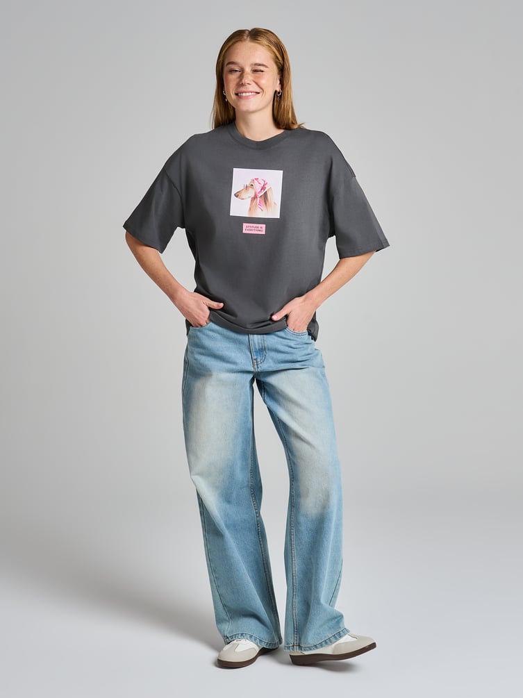 Футболка оверсайз с принтом