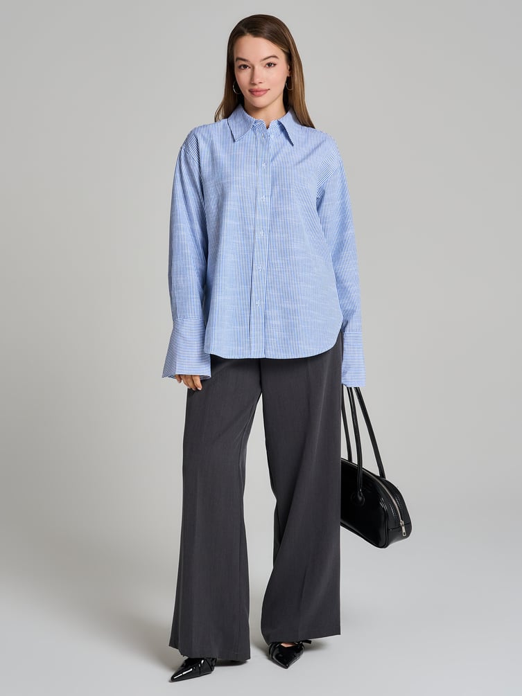 Рубашка оверсайз в полоску