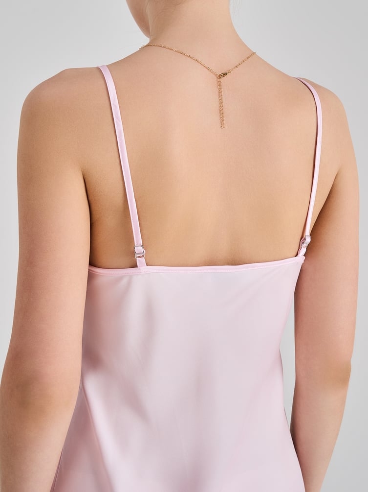 Платье-комбинация с кружевом