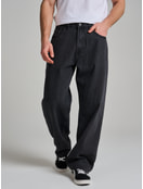 Джинсы багги широкие с вареный эффектом