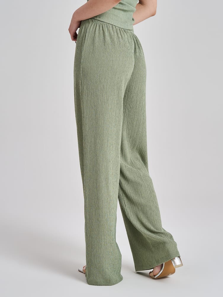 Брюки прямые из жатой ткани