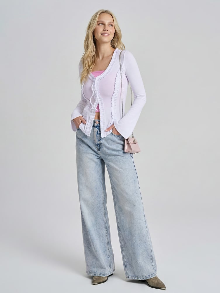 Блузка нарядная с рюшами