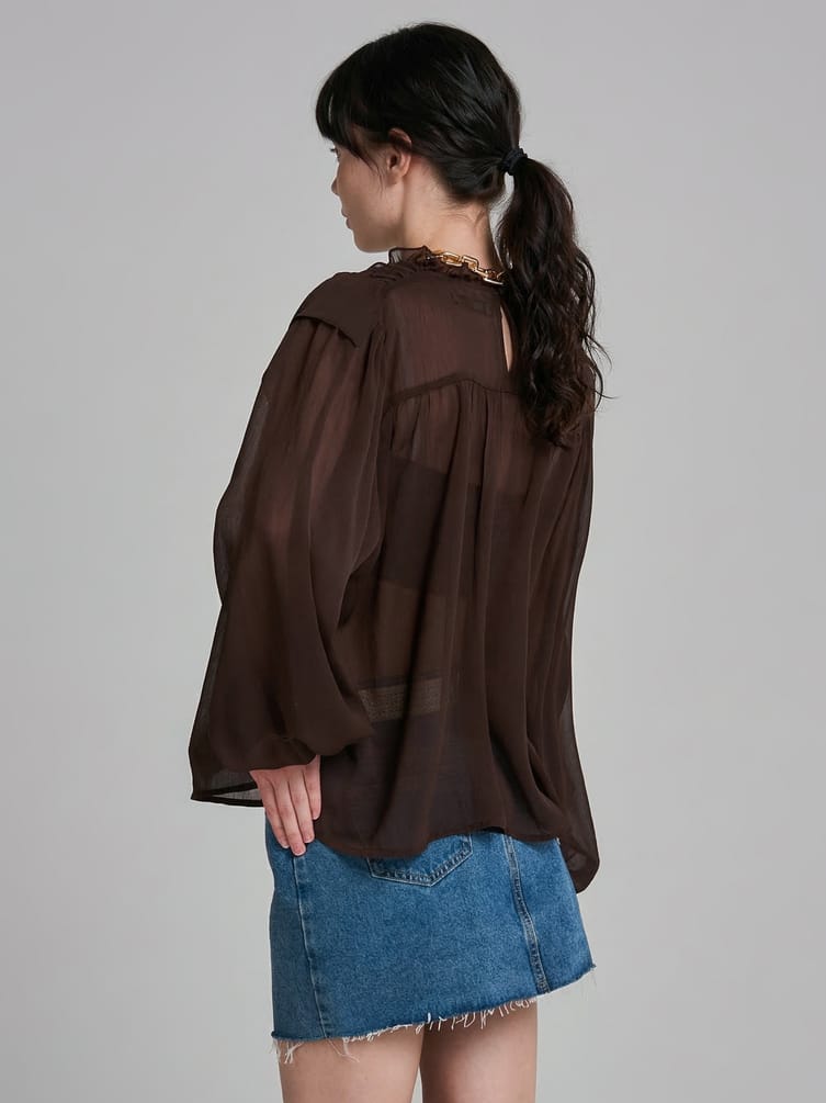 Блузка бохо с рюшами