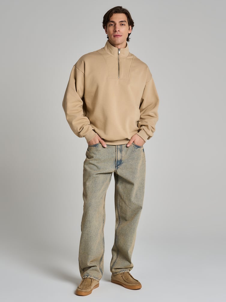 Утепленный свитшот Half zip с начесом