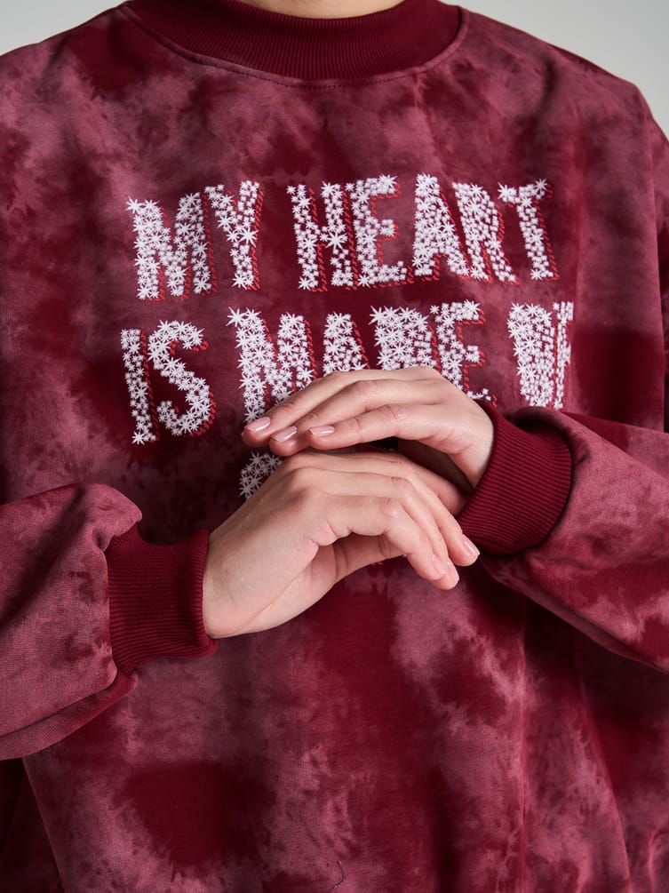 Свитшот тай-дай с надписью