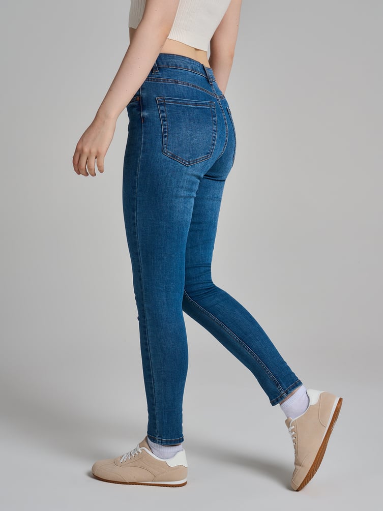 Джинсы скинни с высокой талией