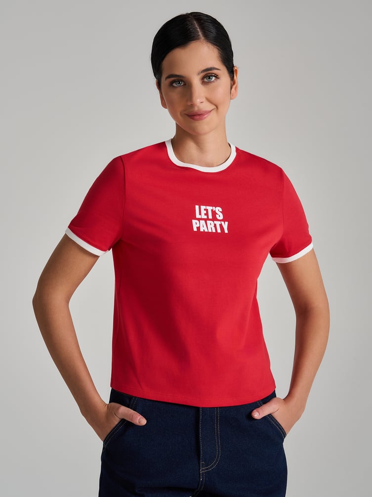 Облегающая футболка с надписью