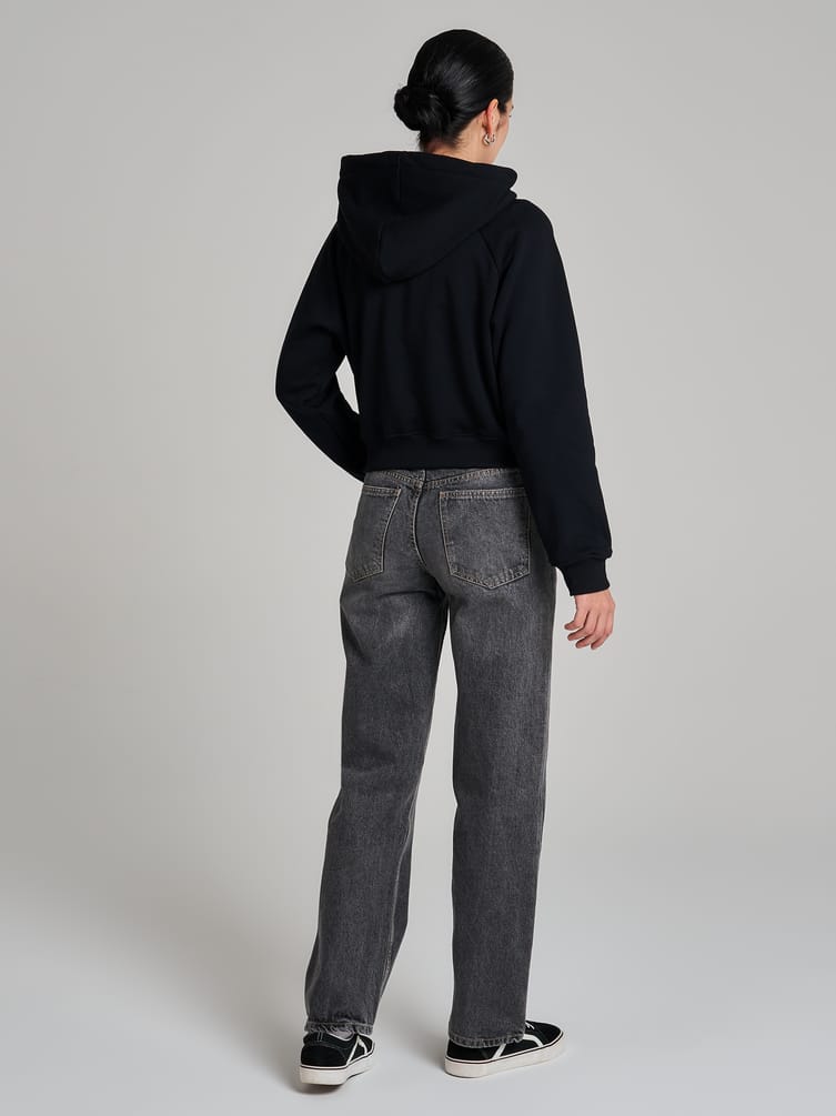 Теплое худи укороченное с начесом