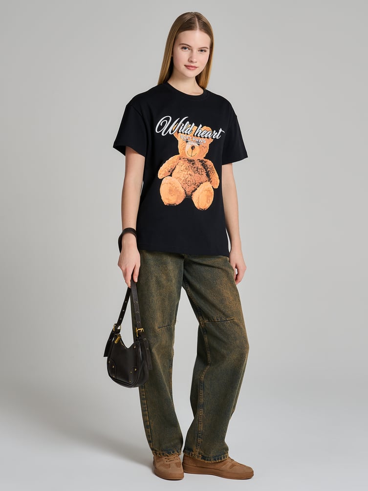 Футболка оверсайз с принтом