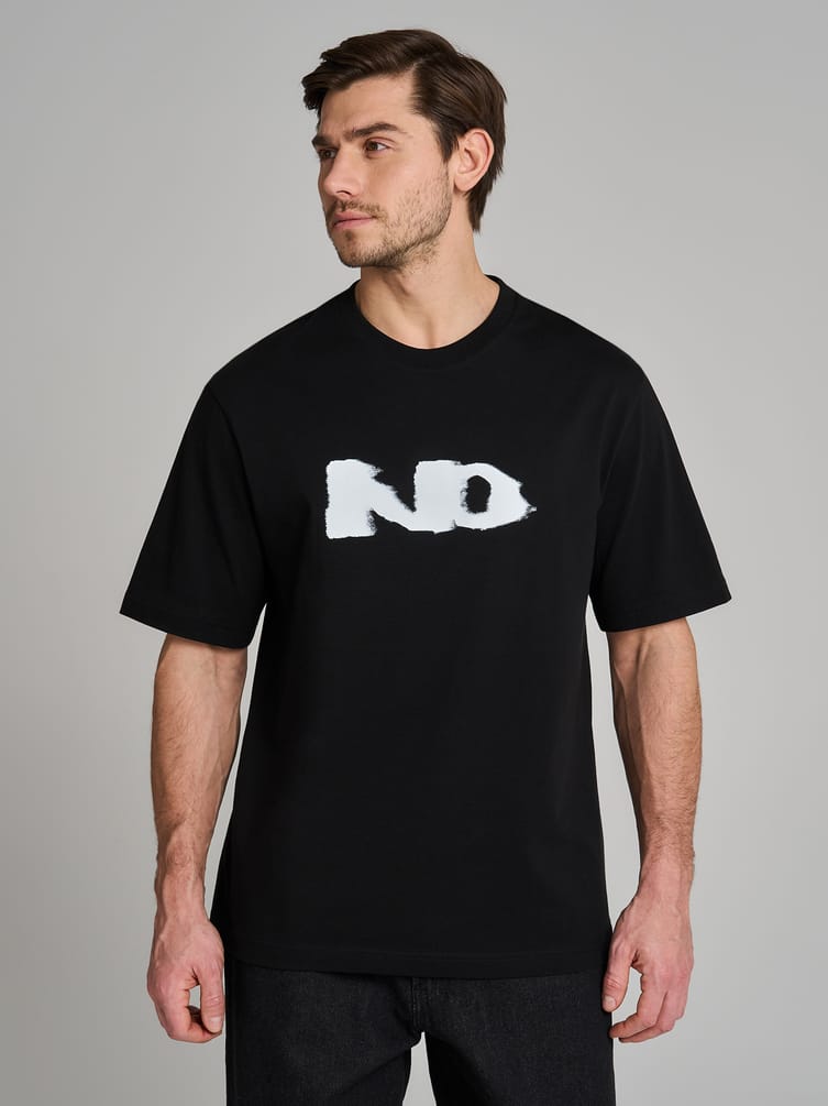 Футболка оверсайз из хлопка с надписью