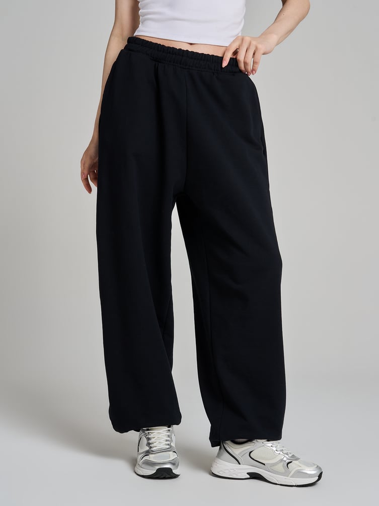 Спортивные брюки джоггеры с высокой талией