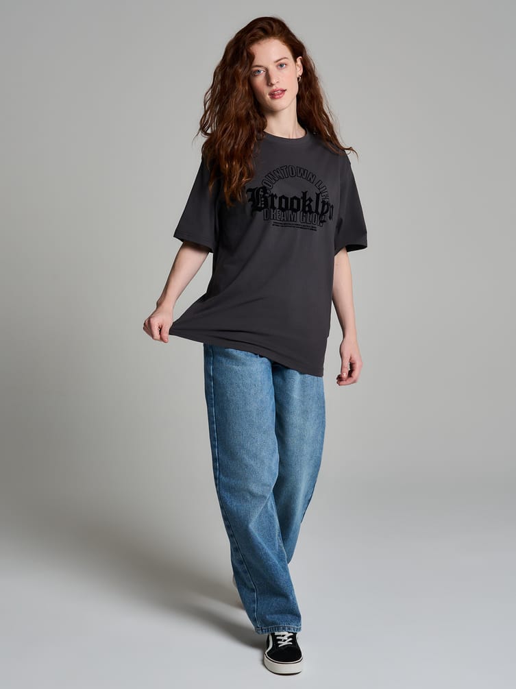 Футболка оверсайз с надписью Brooklyn