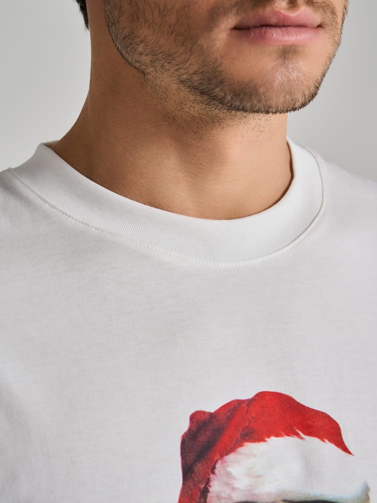 Футболка из хлопка с новогодним принтом