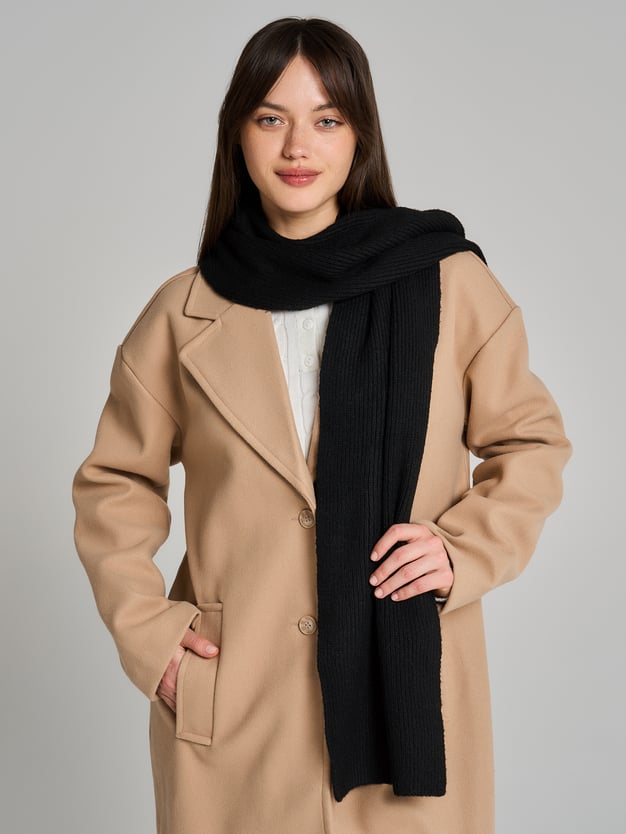 Зимний однотонный шарф