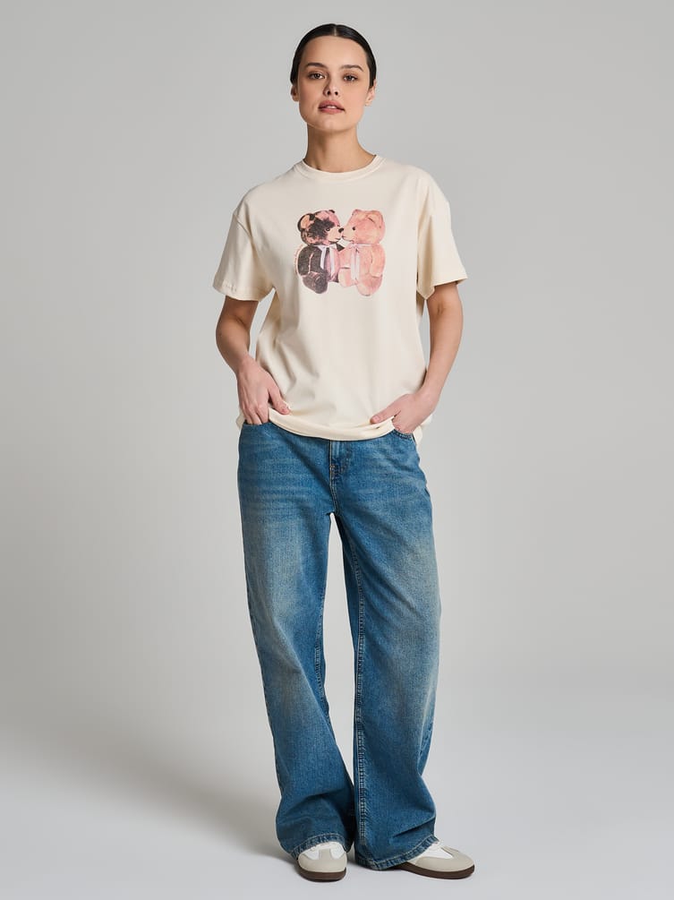 Футболка из хлопка с принтом