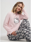 Плюшевая пижама с вышивкой Hello Kitty