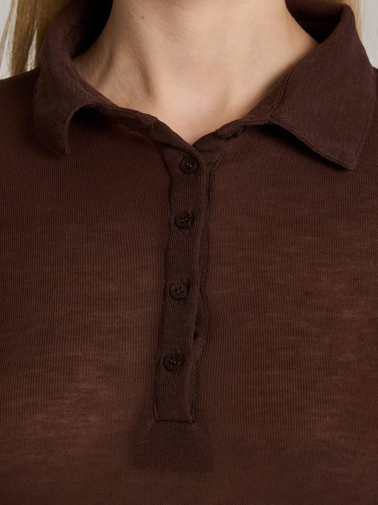 Рубашка поло с длинным рукавом