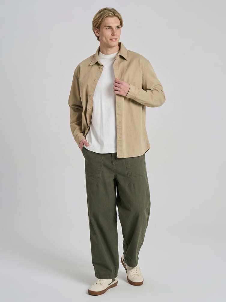 Брюки летние широкие на резинке