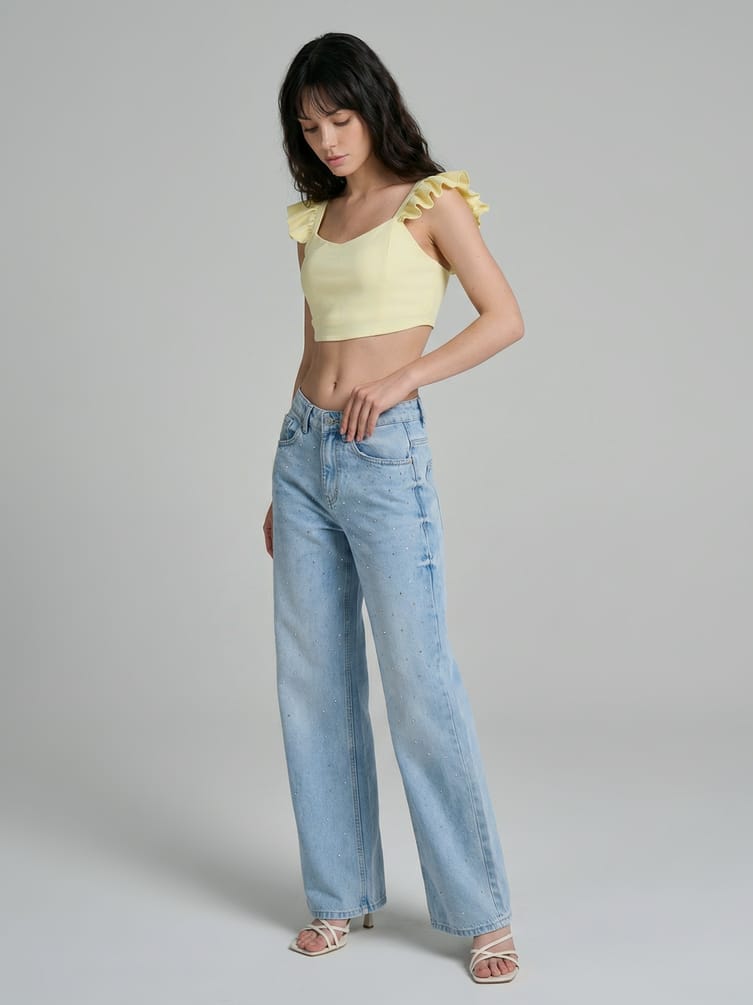 Джинсы широкие