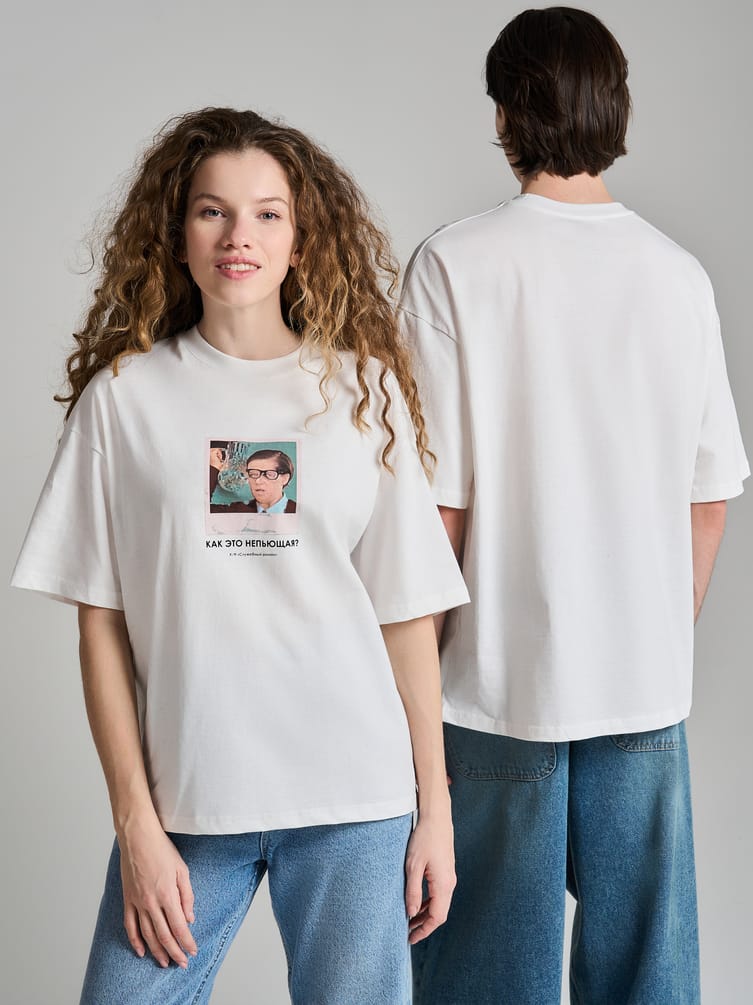 Футболка оверсайз с принтом Мосфильм