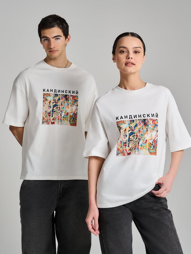 Футболка с принтом картин Третьяковской галереи