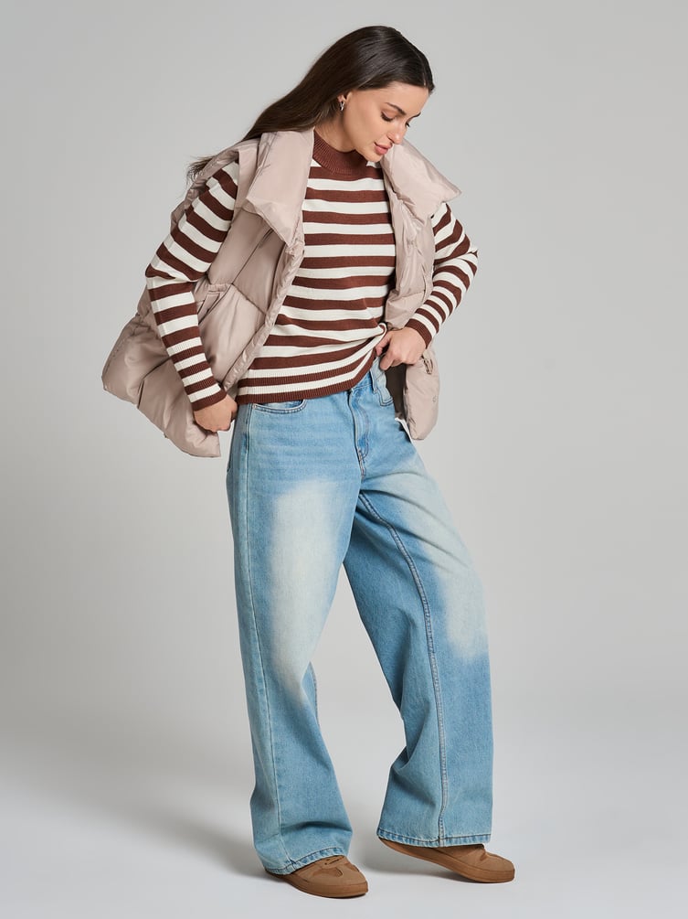 Джемпер трикотажный в полоску