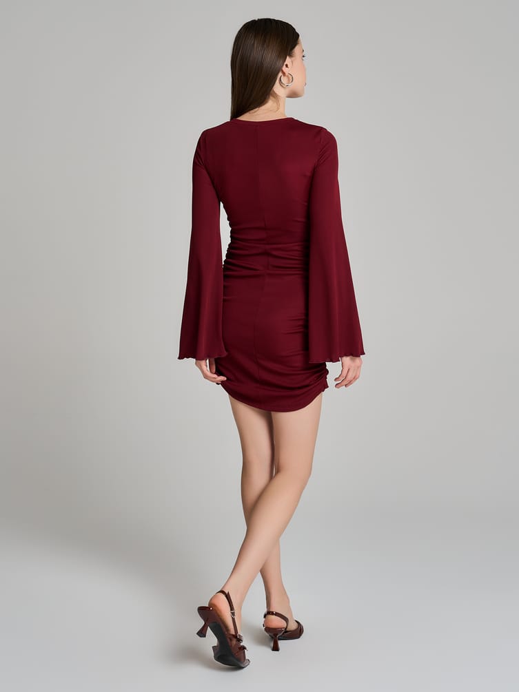 Короткое платье лапша с завязками