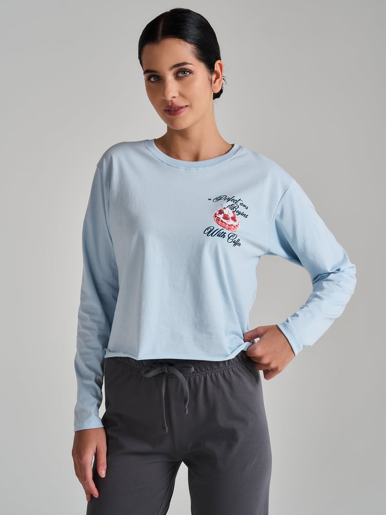 Пижама с лонгсливом и брюками