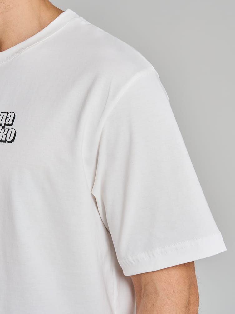 Футболка из хлопка с новогодним принтом