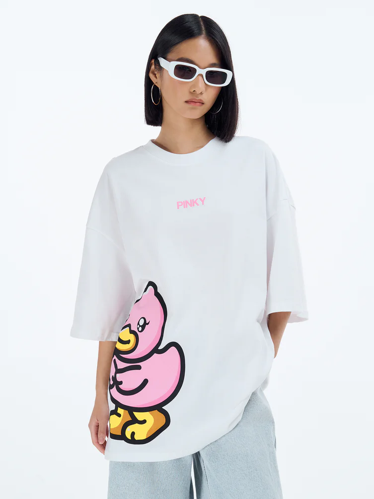 Футболка оверсайз с принтом утки B.Duck