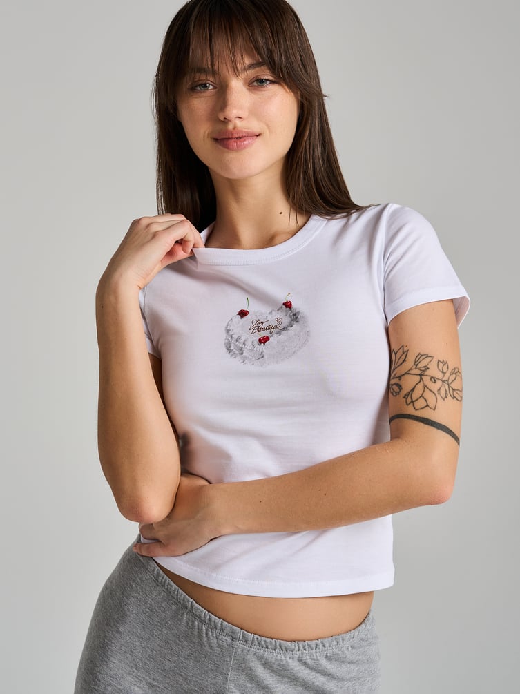 Пижама с принтом и брюками