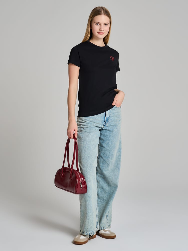 Хлопковая футболка с принтом