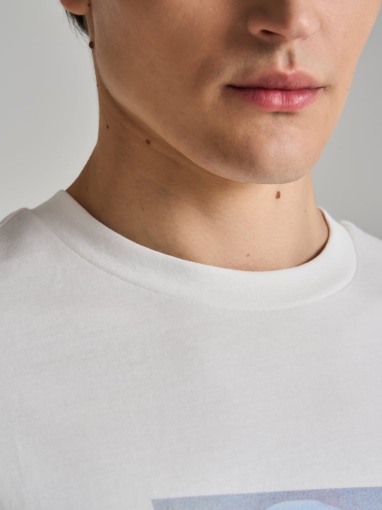 Футболка из хлопка с принтом собаки