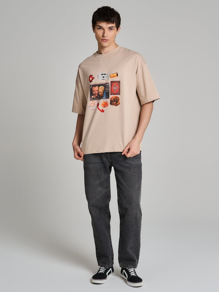 Футболка оверсайз с принтом Мосфильм