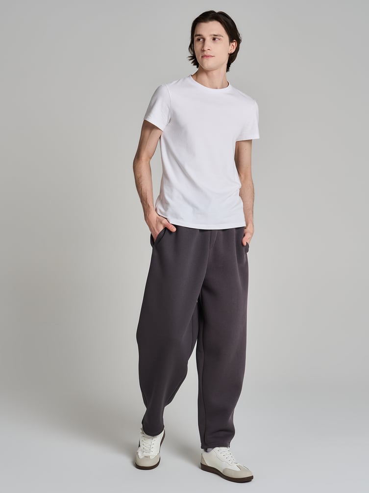 Утепленные брюки зауженные с начесом